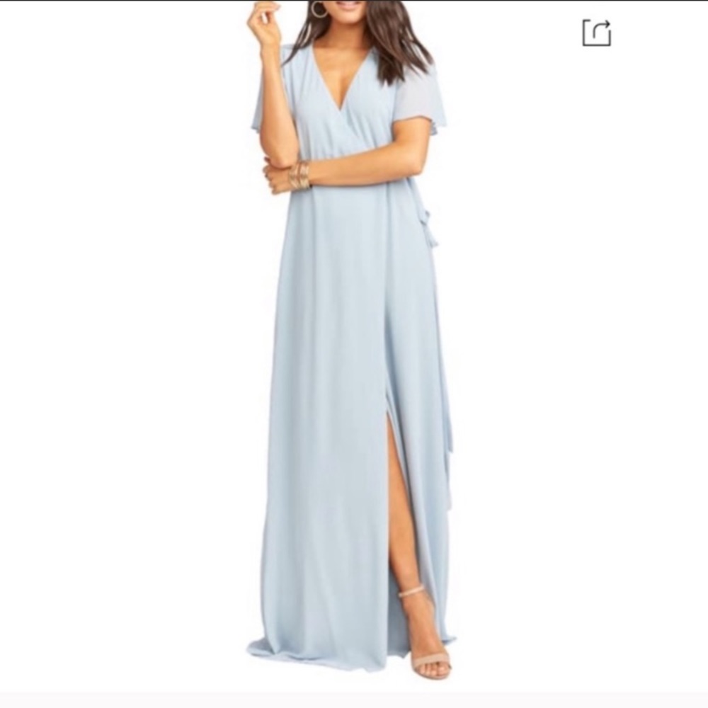 Show Me Your Mumu l Noelle Wrap Maxi Dress Steel